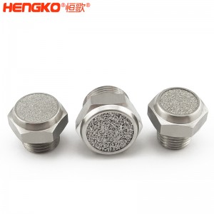 不銹鋼粉末/絲網(wǎng)燒結(jié)平頭消音器_降噪氣動(dòng)消聲器